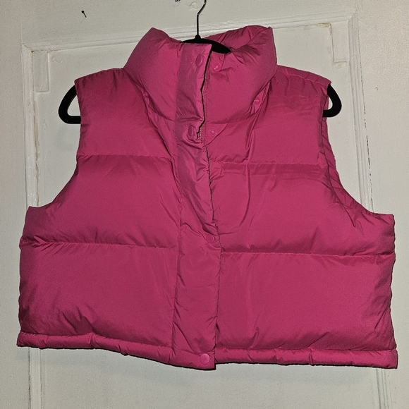 LULULEMON Wunder Puff Cropped Down Filled Vest Sonic Pink SIZE 8 - Picture 5 of 6